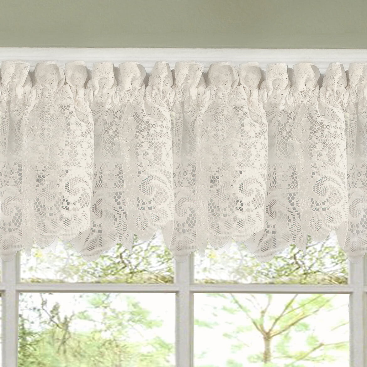 

Штора кружевная кухонная Hopewell Valance Lorraine Home Fashions, кремовый