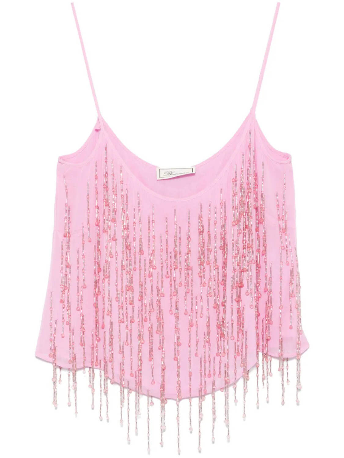 

Blumarine декорированный топ из ткани жоржет, розовый