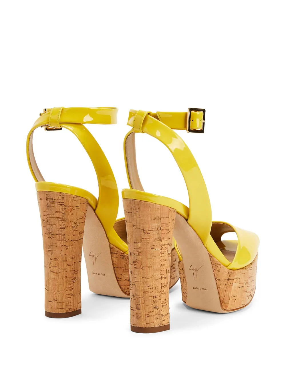 Босоножки Betty 170 с открытым носком Giuseppe Zanotti, желтый — фото 3