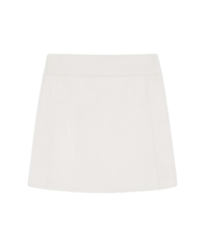 

Минималистичная шерстяная мини-юбка Max Mara, бежевый