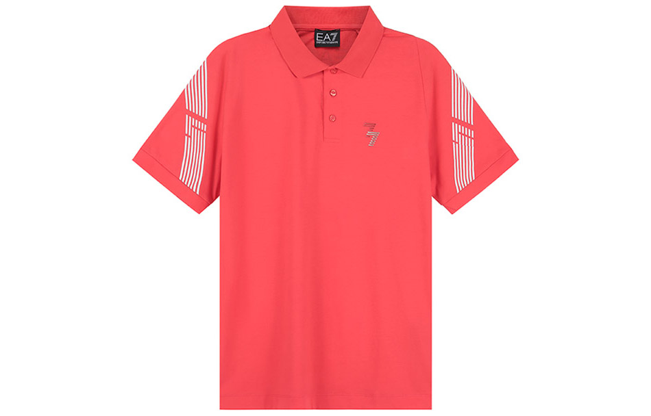 

Футболка поло EA7 EMPORIO ARMANI, арбузно-красная