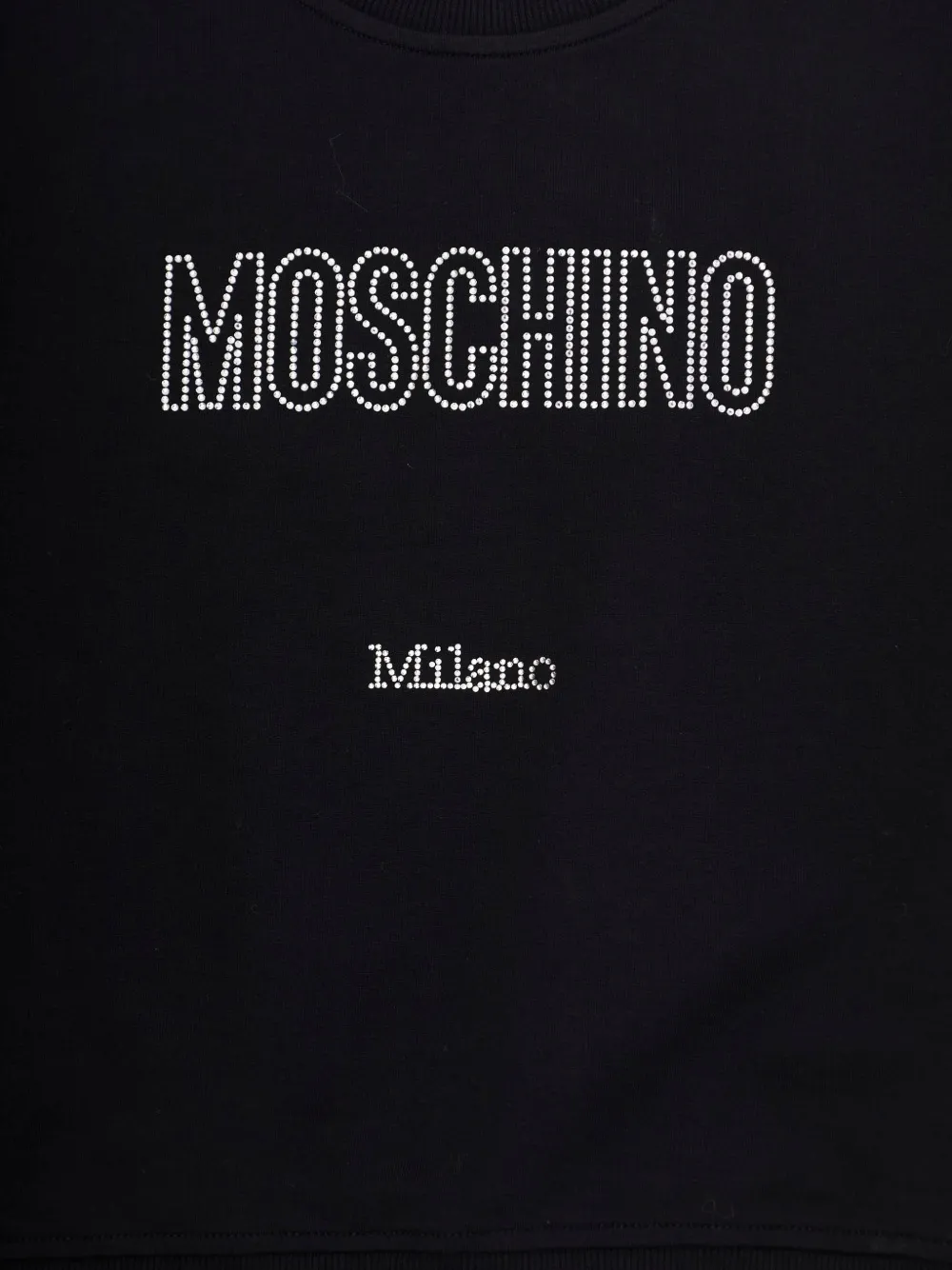 Украшенный свитшот Moschino Kids, черный — фото 3