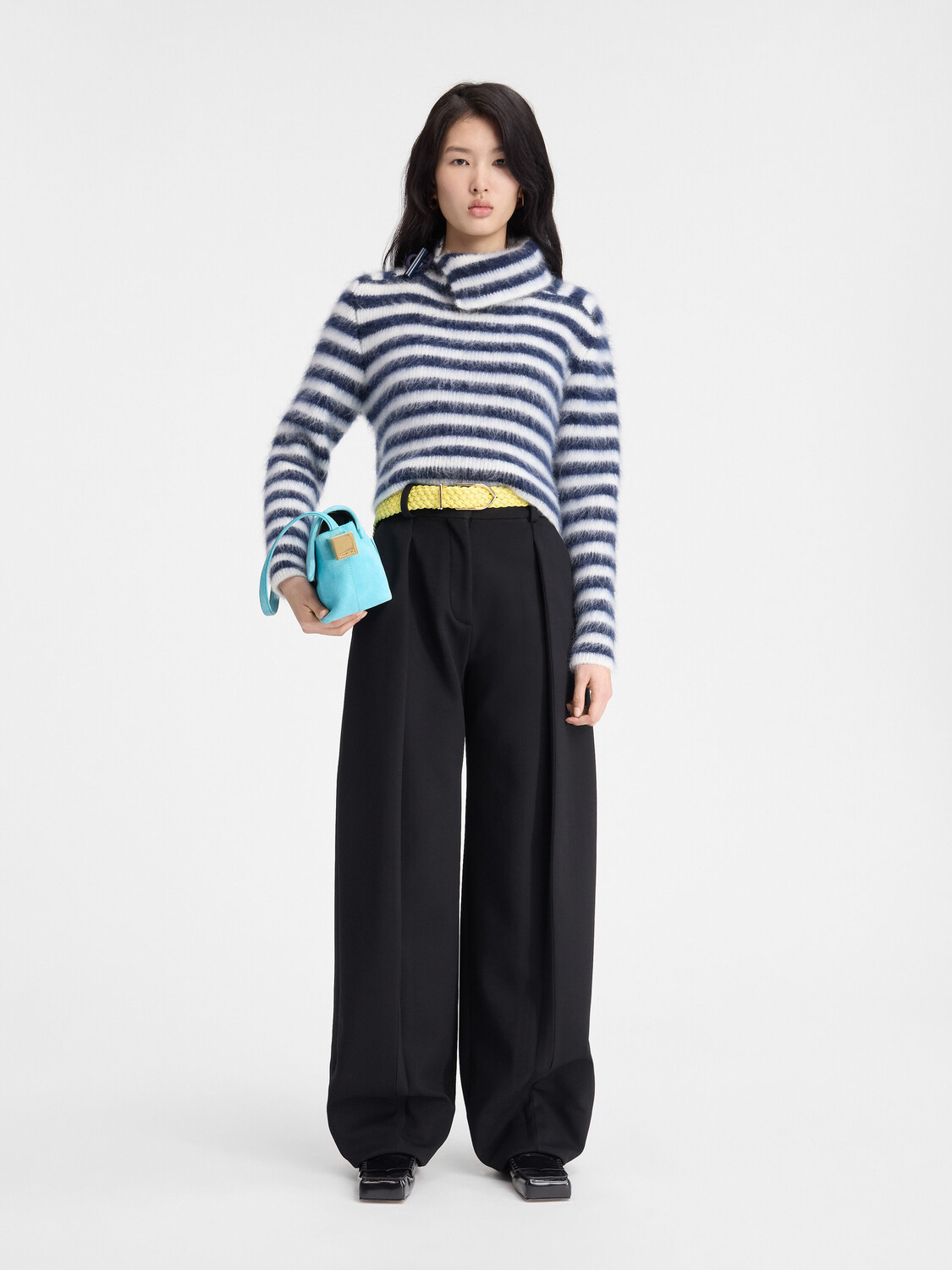 

Полосатый мохеровый джемпер JACQUEMUS The Marina sweater, цвет Multi-Navy