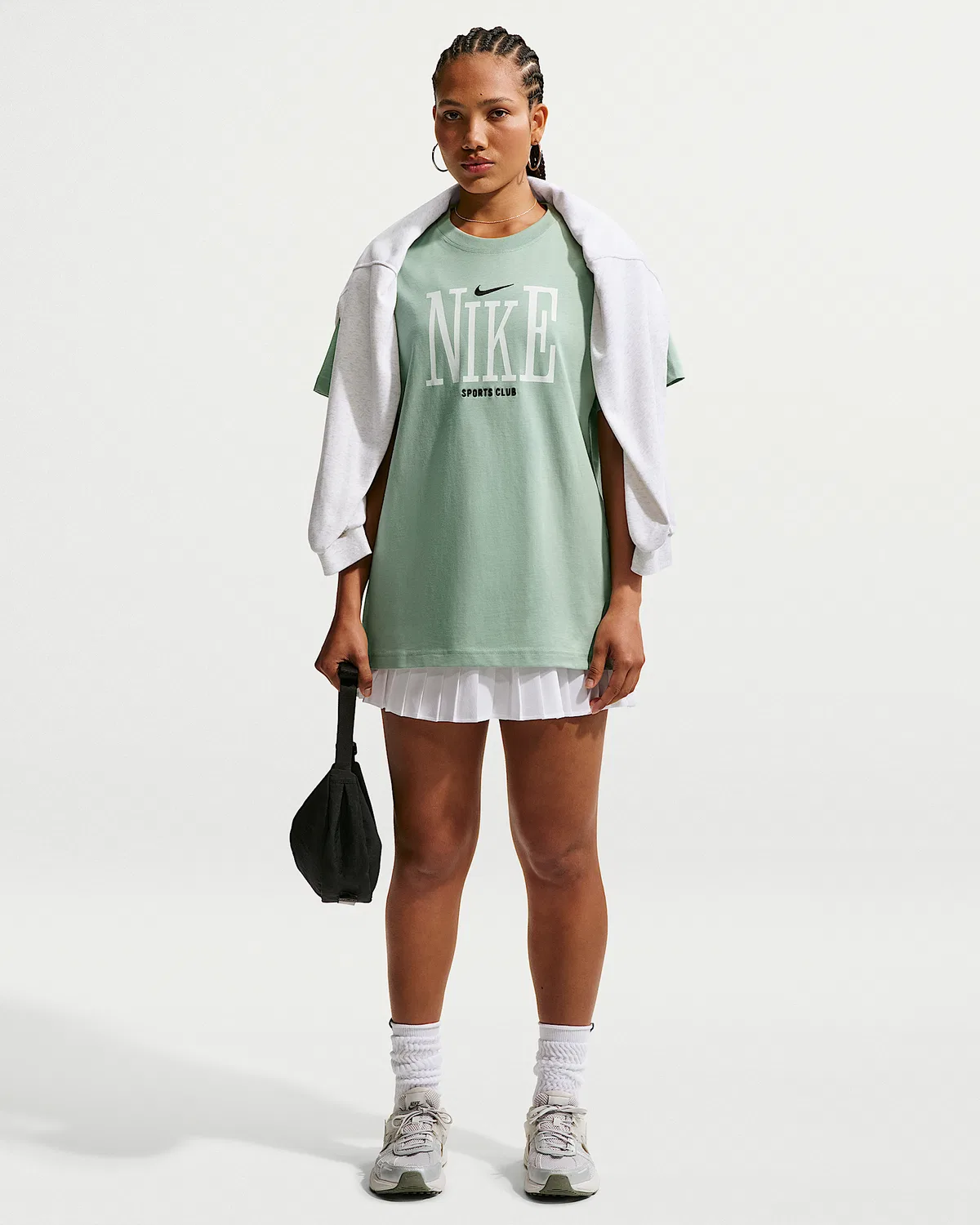 Женская оверсайз футболка Nike Sportswear Classic, Steam — фото 4
