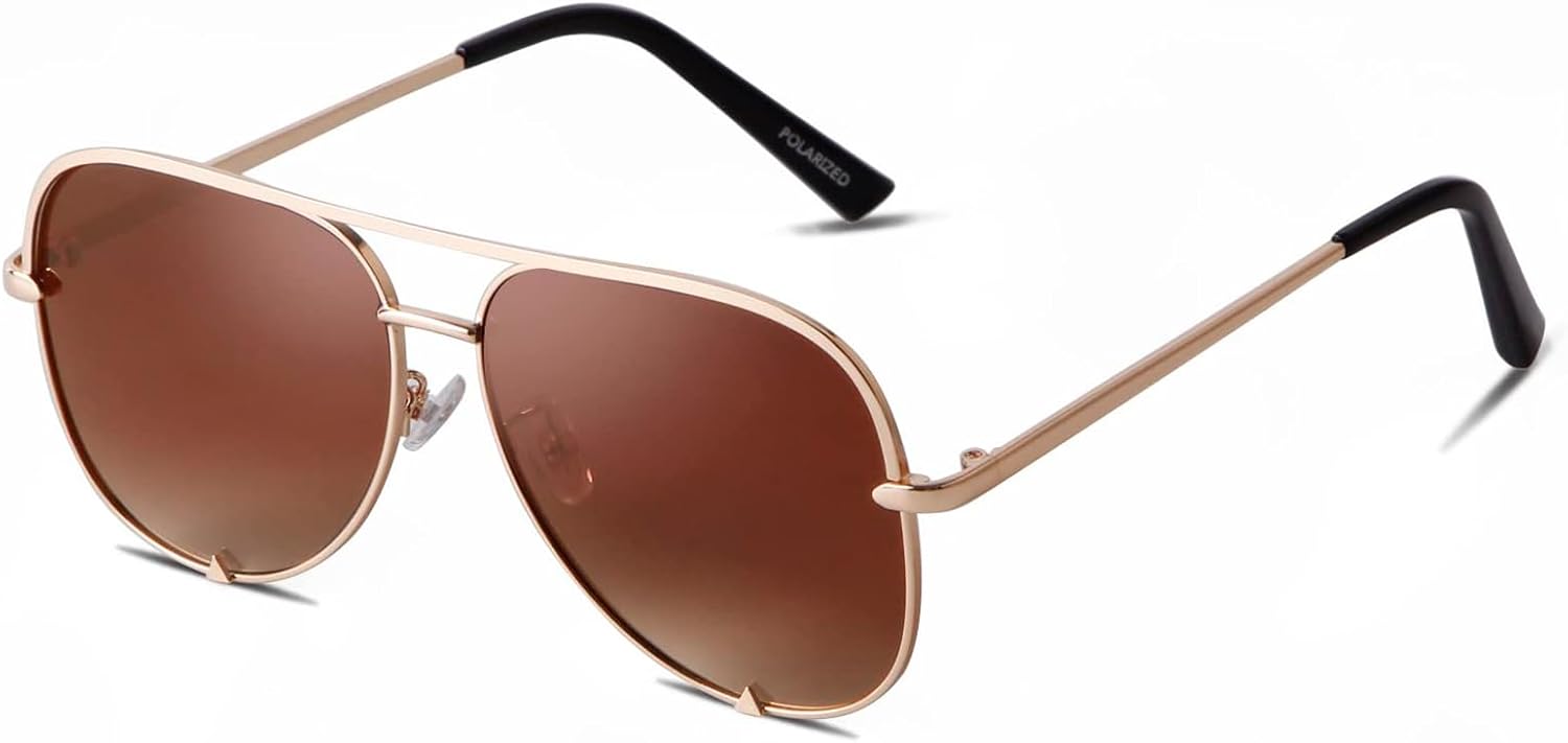 

Солнцезащитные очки-авиаторы SORVINO большого размера для женщин и мужчин, модные, в стиле ретро, ​​объемные, черные, с эффектом потертости, классическая защита от УФ-излучения, Gold/Brown Polarized