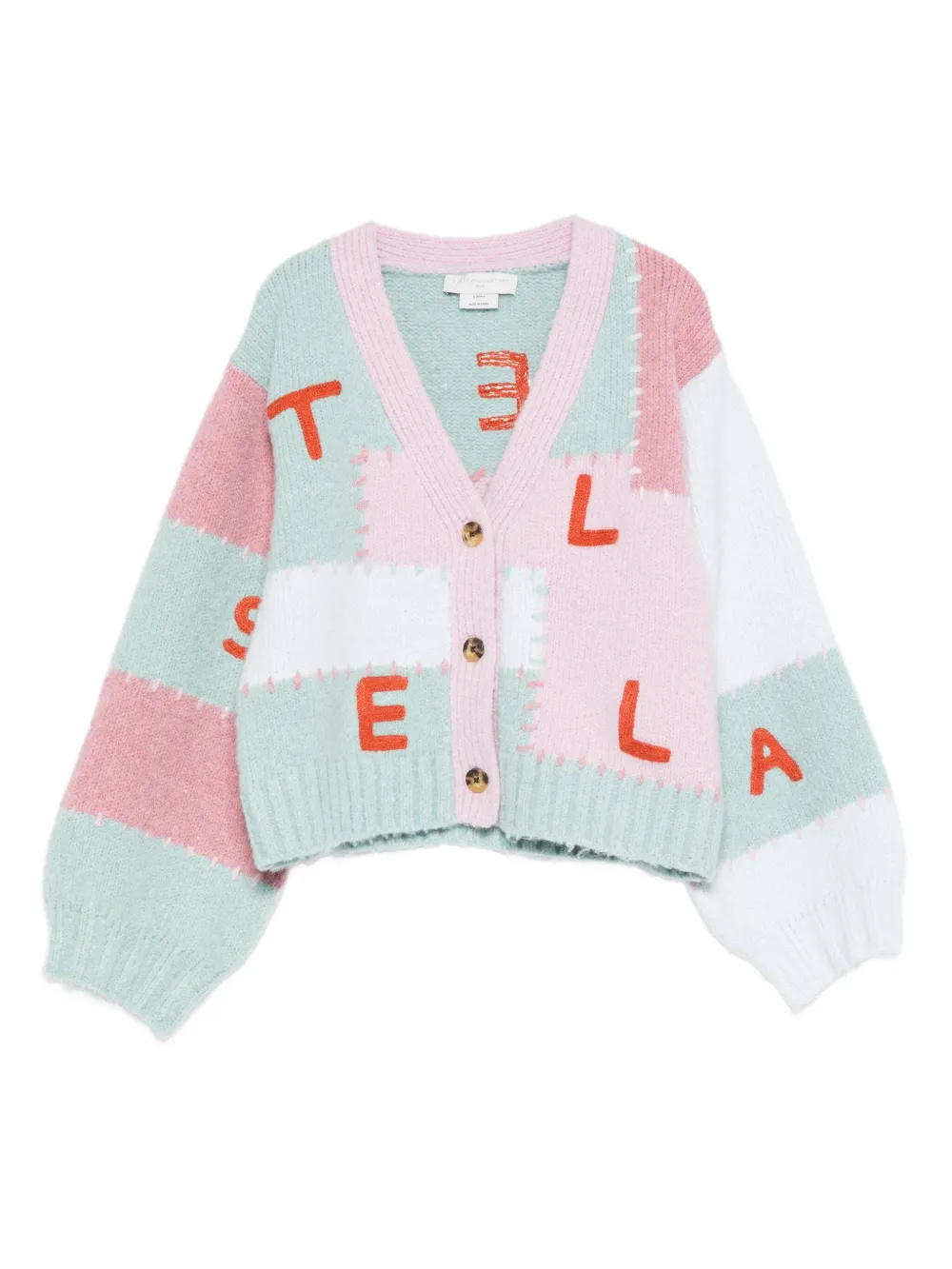 

Кардиган с лоскутным принтом Stella McCartney Kids, синий