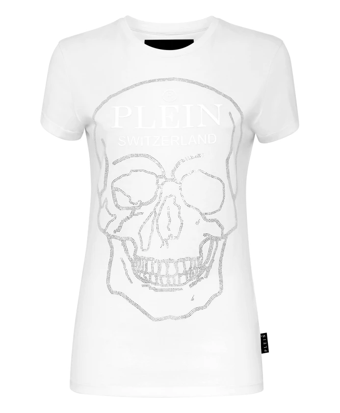

Футболка с круглым вырезом и черепом Philipp Plein, белый