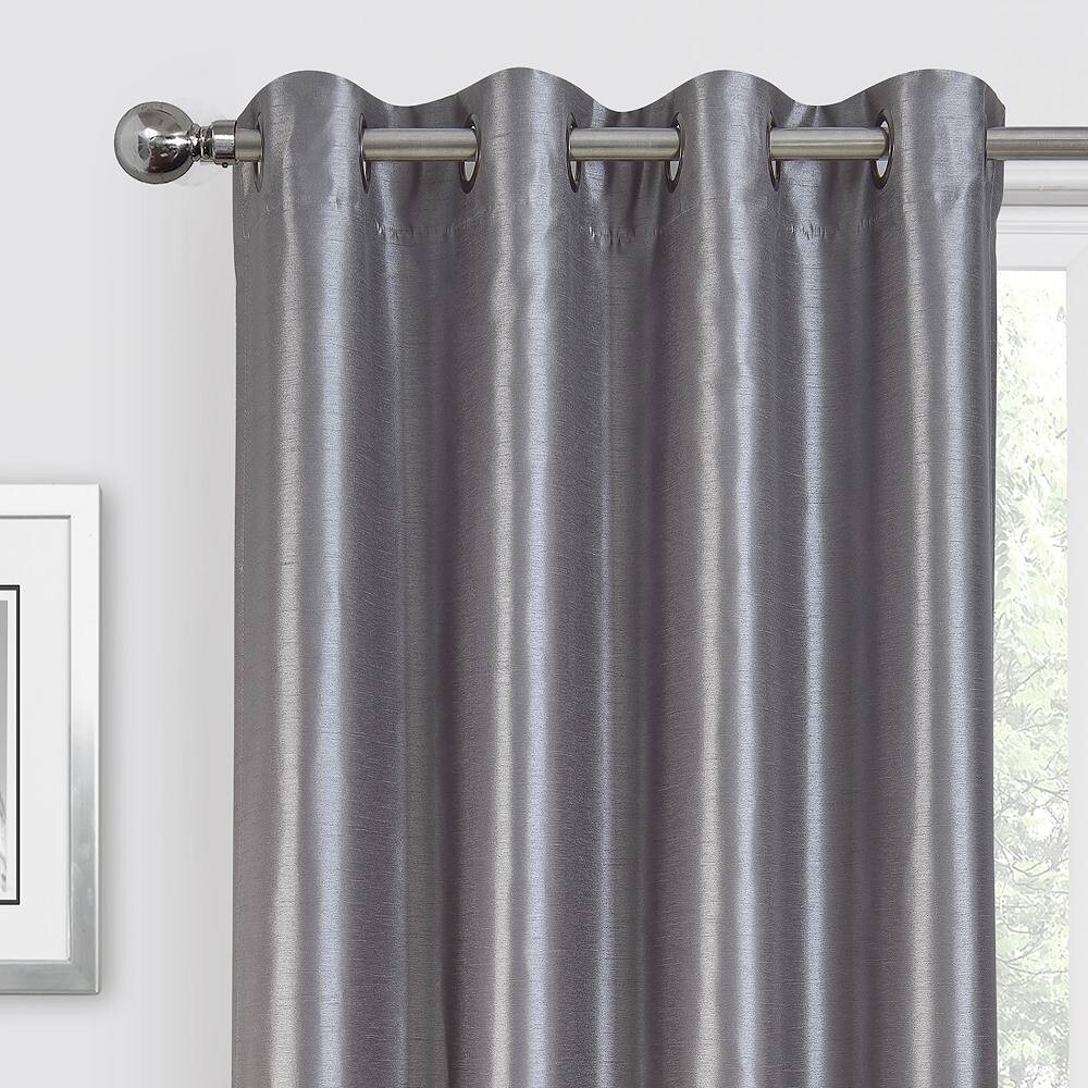 

Regal Home 2 оконные занавески из твердого искусственного шелка, серый