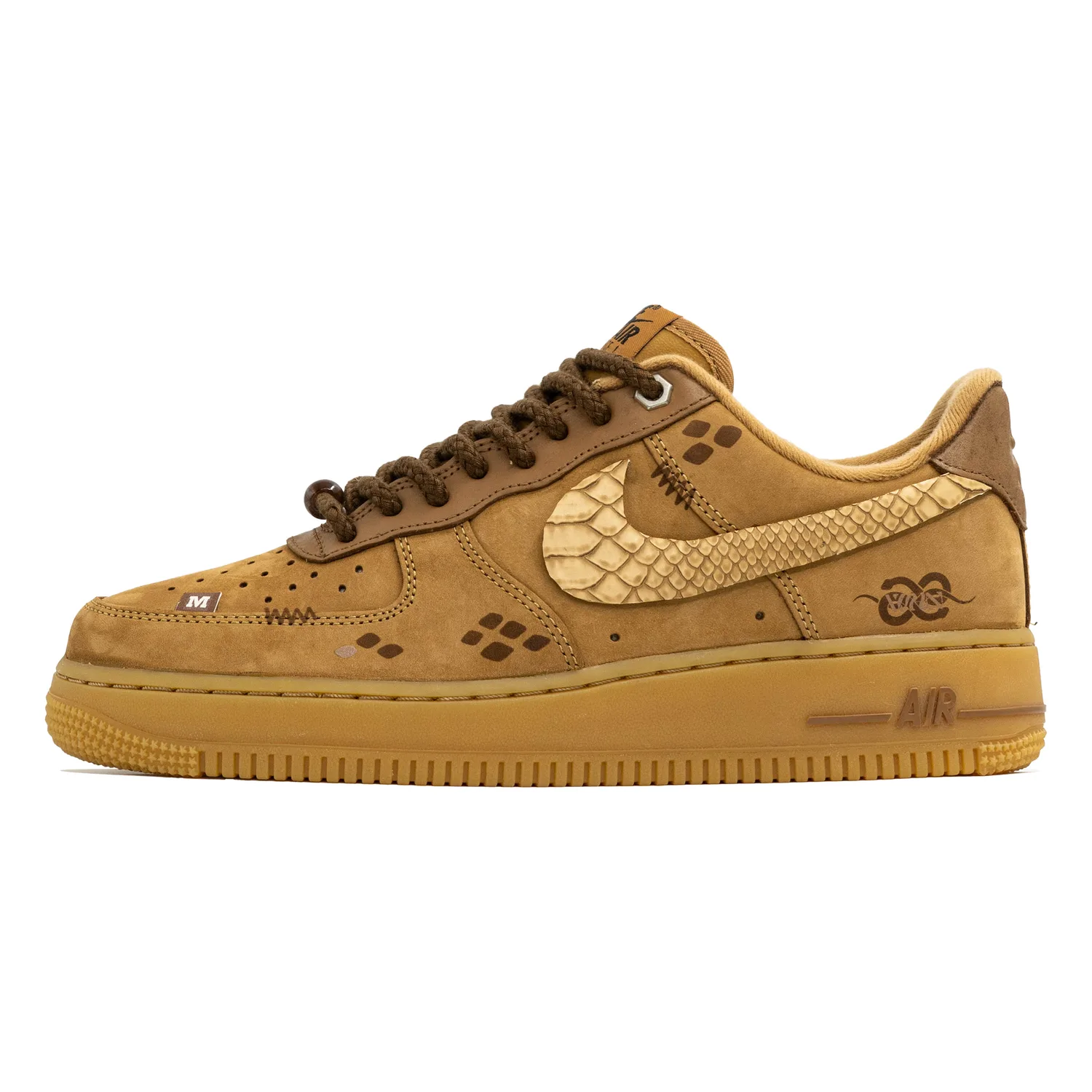 Nike Air Force 1 Wan Hua Nong, коричневые, устойчивые к истиранию, легкие и износостойкие, низкие — фото 3