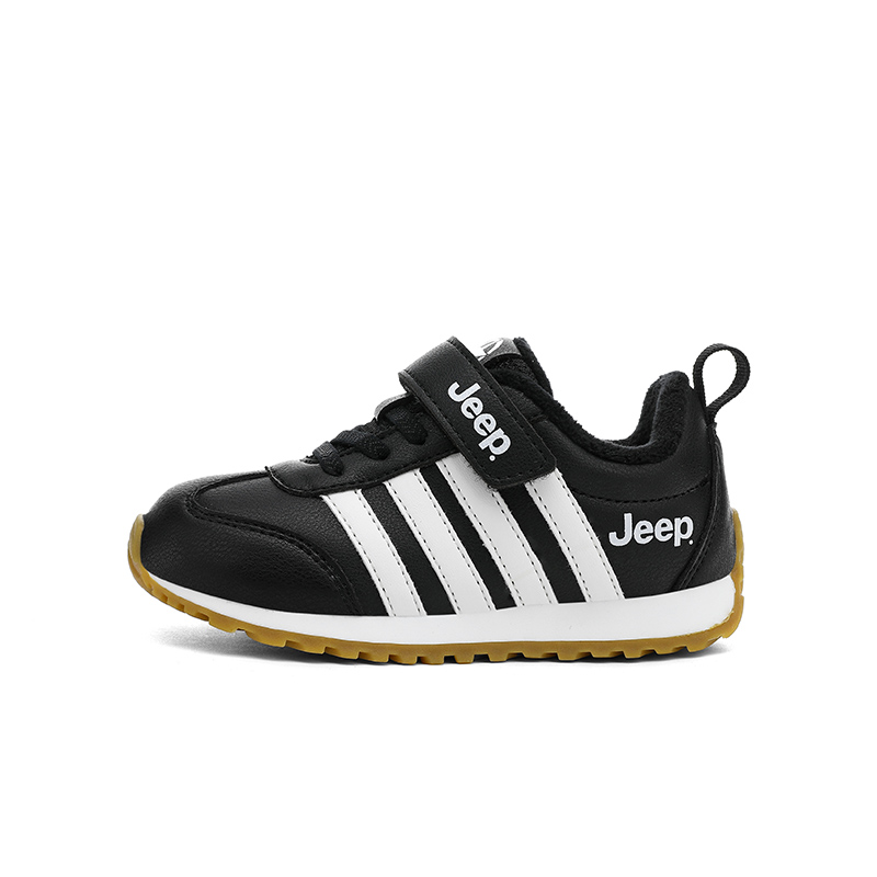 Кроссовки для бега Running Collection из искусственной кожи и текстиля, низкие, детские Jeep, черный розовый[fleece-lined-upgraded] — фото 3