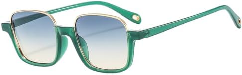 

Солнцезащитные очки в полуободковой оправе для женщин, винтажные, черные с зеленым градиентом, защита от УФ-излучения UV400, мужские, ретро, ​​зеленые, один размер MTZJH, One Color