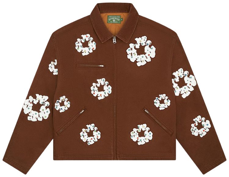 

Рабочая куртка Denim Tears Cotton Wreath Canvas Work Jacket, коричневый цвет