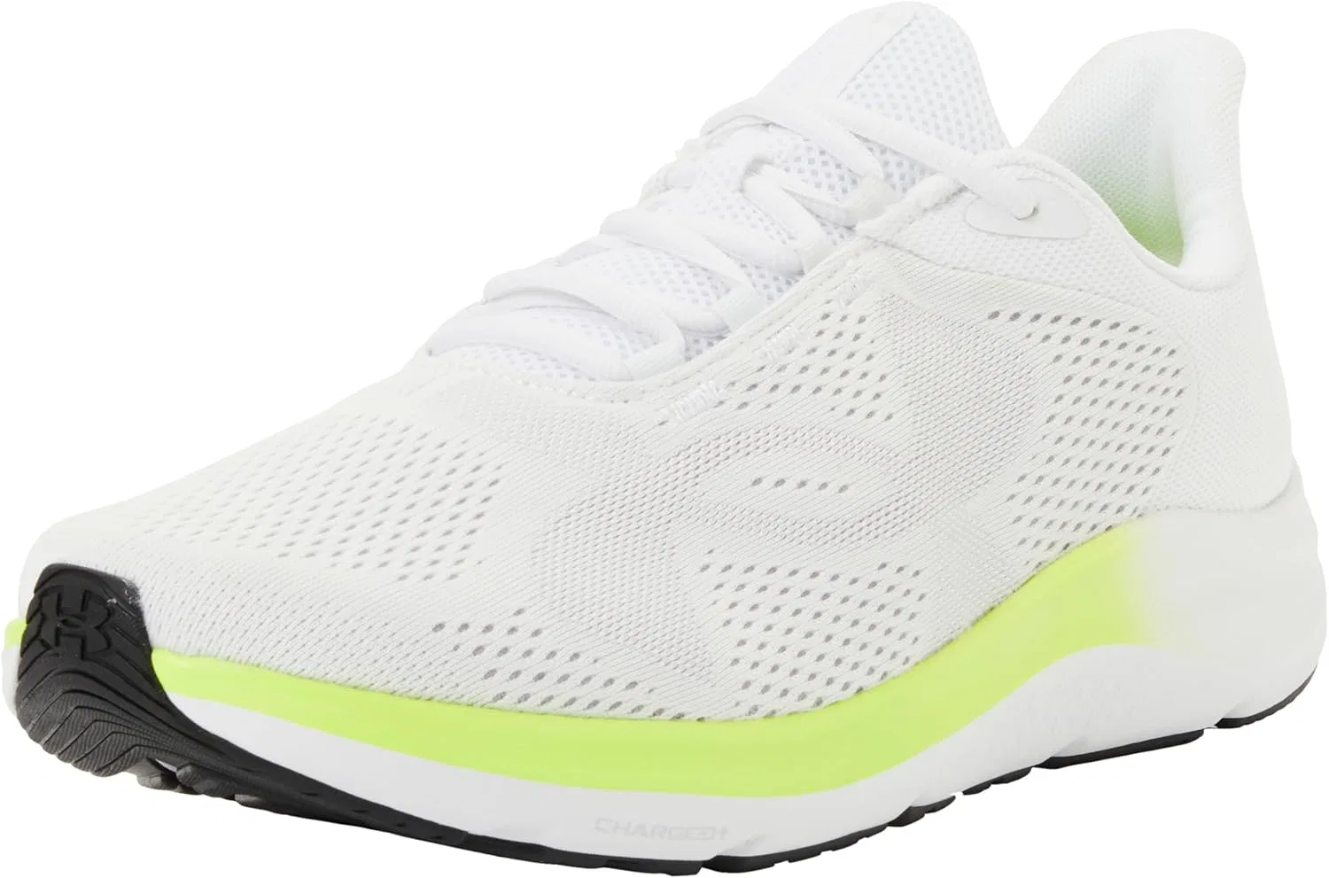 Кроссовки Under Armour Men's UA Charged Pursuit 4 Bl, White High Visibility Yellow Halo Grey