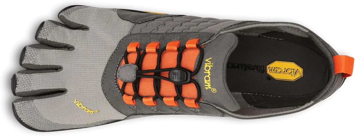 Мужские спортивные кроссовки Vibram FiveFingers Trek Ascent для активных тренировок на природе, черный/оранжевый/серый — фото 2
