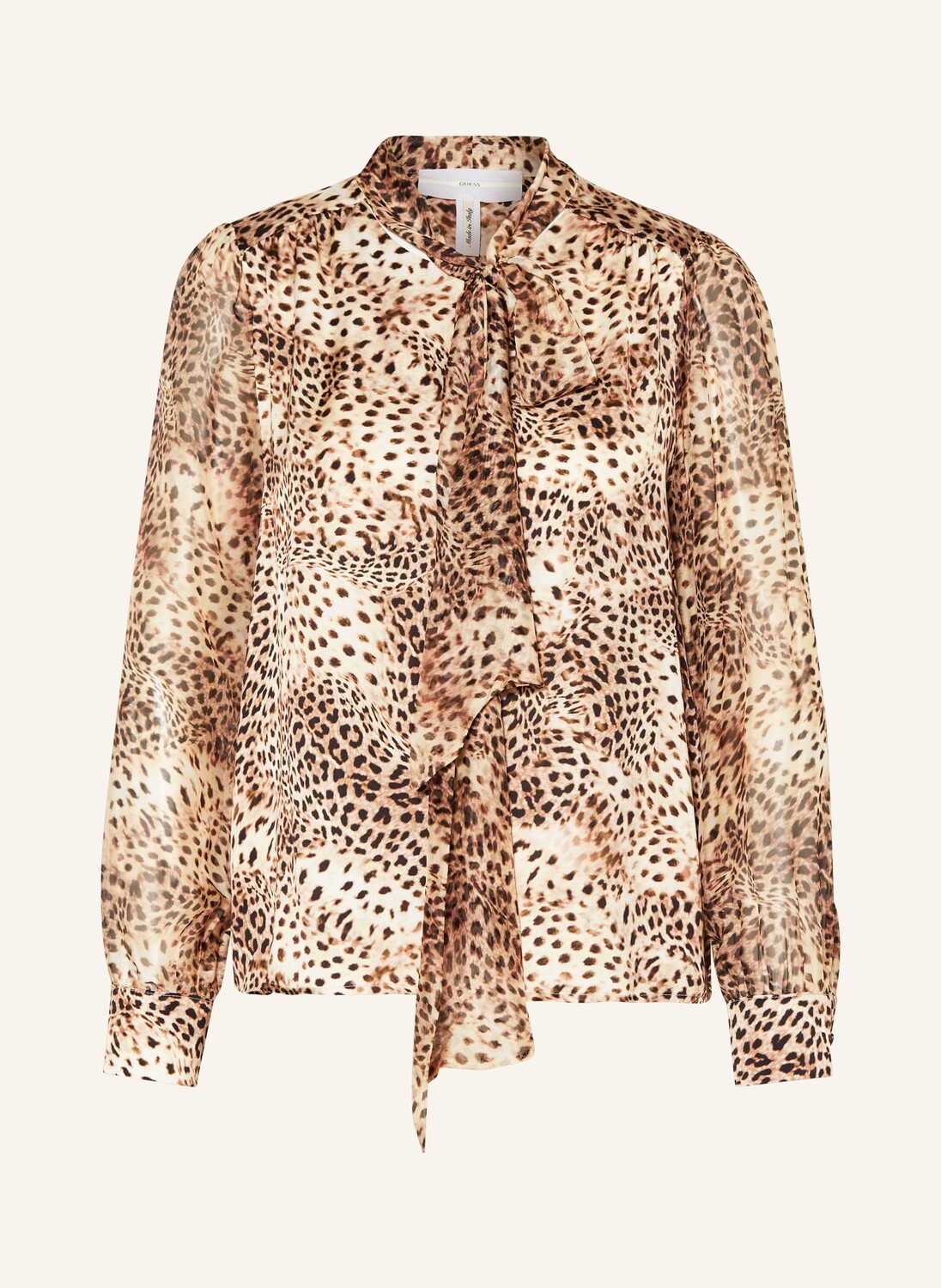 

Блузка Brigitte с бантом Guess, коричневый