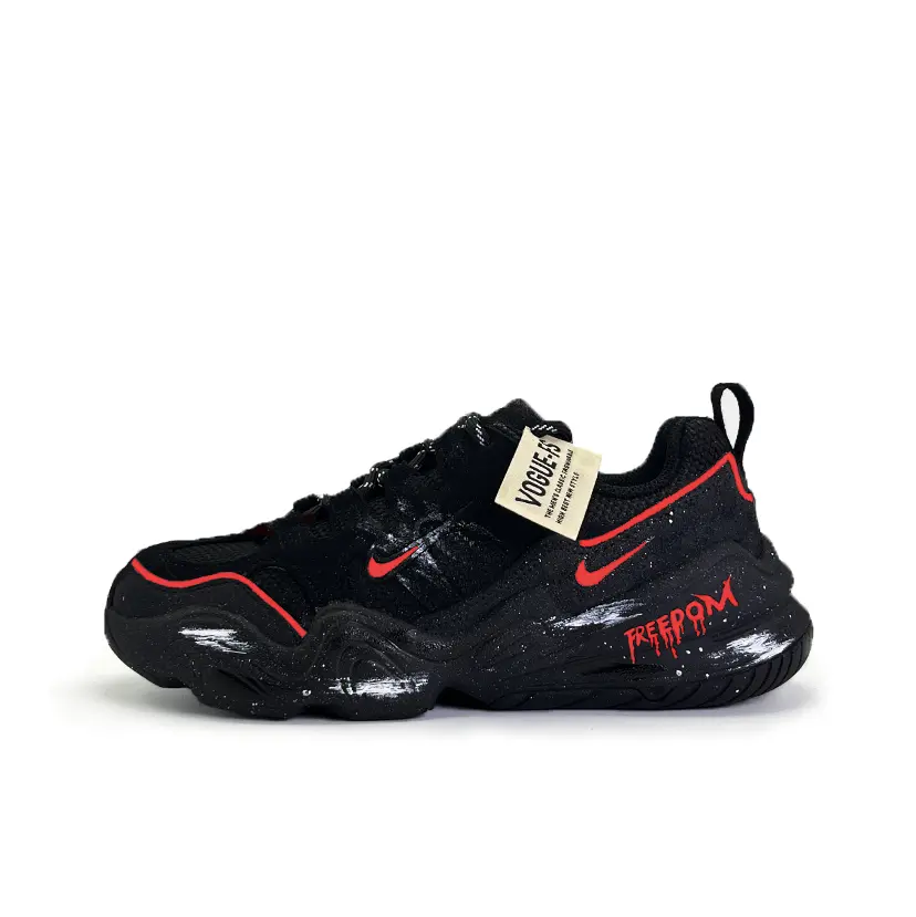 

Nike Тех Хера Файери Авангардные амортизирующие износостойкие низкие кеды унисекс черные, цвет Black