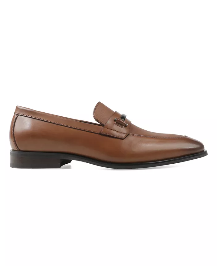 Мужские лоферы Jennerr с кожаной вставкой на мыске Alfani, коричневый — фото 2