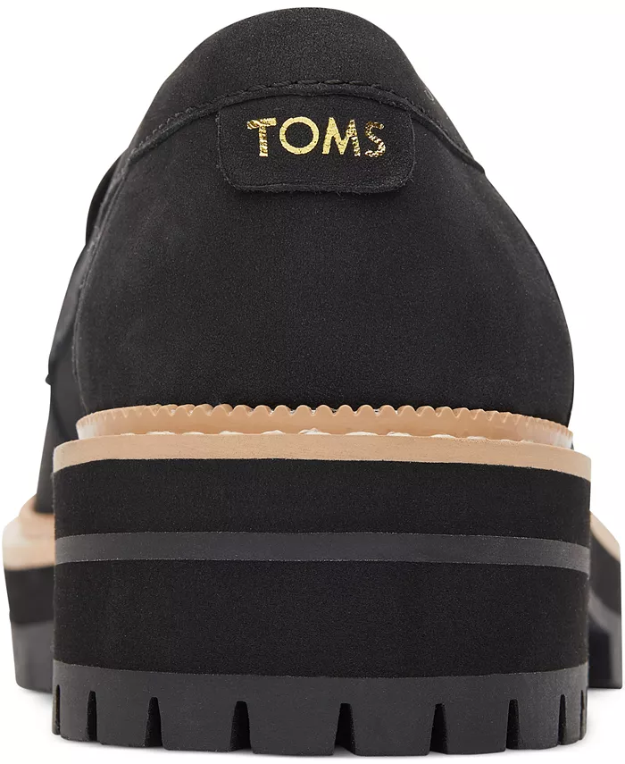 Женские лоферы Cara на массивной подошве TOMS, черный — фото 3