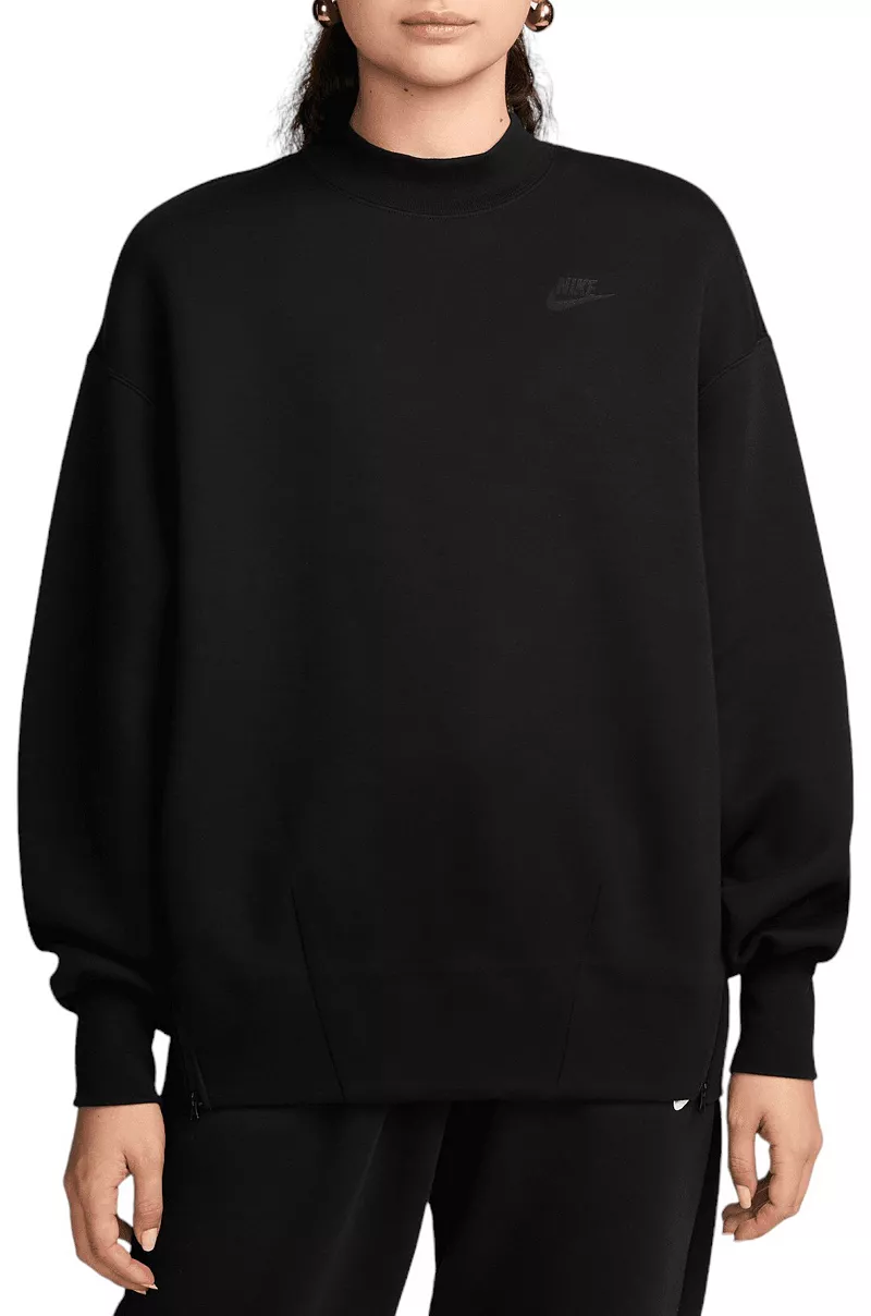 

Женский свободный свитшот с круглым вырезом из технического флиса Nike Sportswear, черный