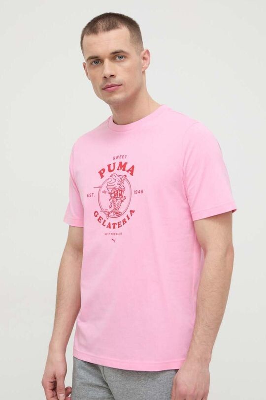 

Хлопковая футболка Puma, фиолетовый