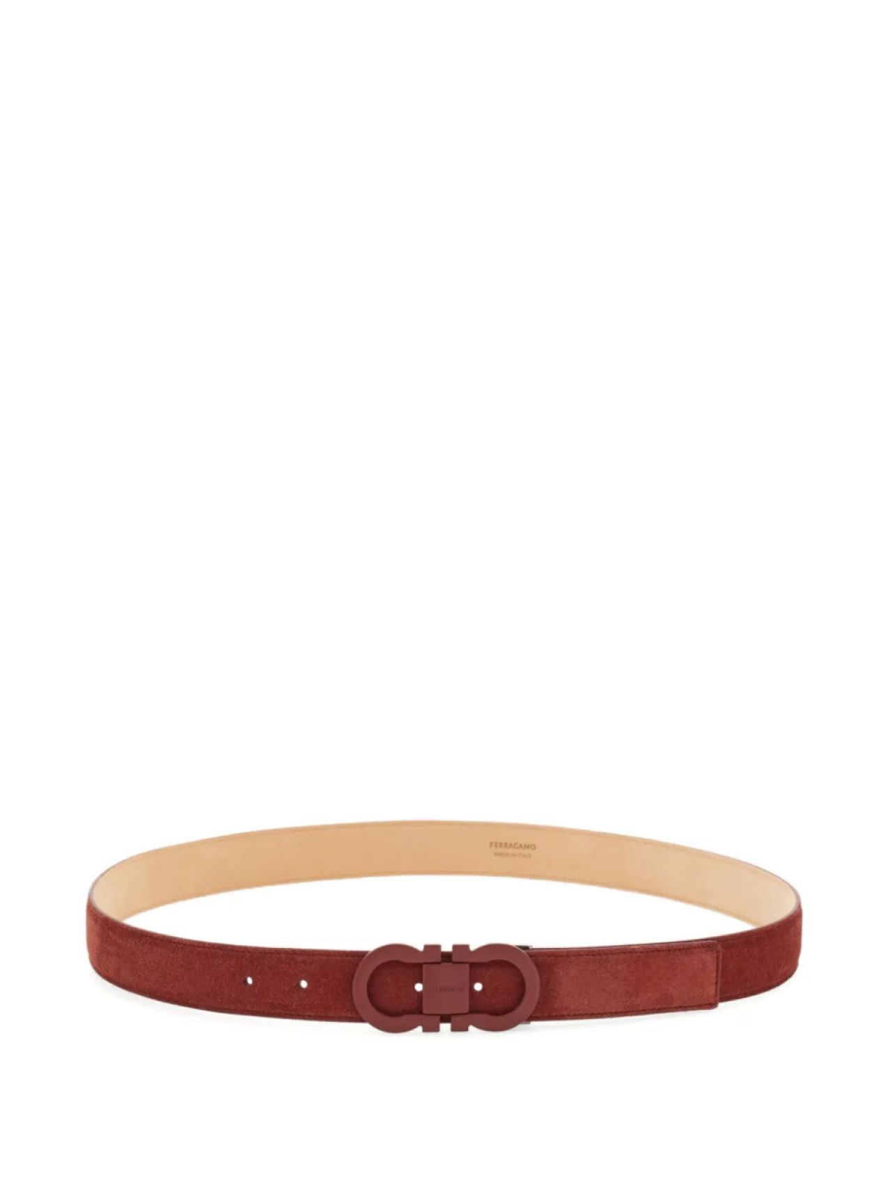 

Ремень с пряжкой Ганчини Ferragamo, красный