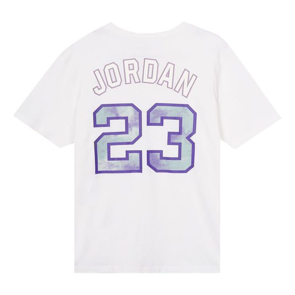 

Футболка Air Jordan Sport DNA Solid Color Logo Alphabet Numeric Printing Short Sleeve White, белый