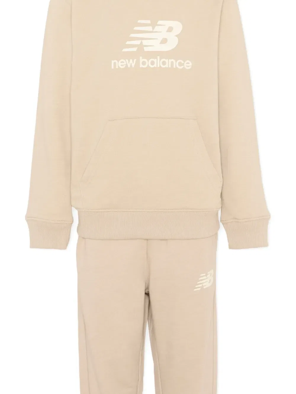 Спортивный костюм с логотипом New Balance Kids, бежевый — фото 3