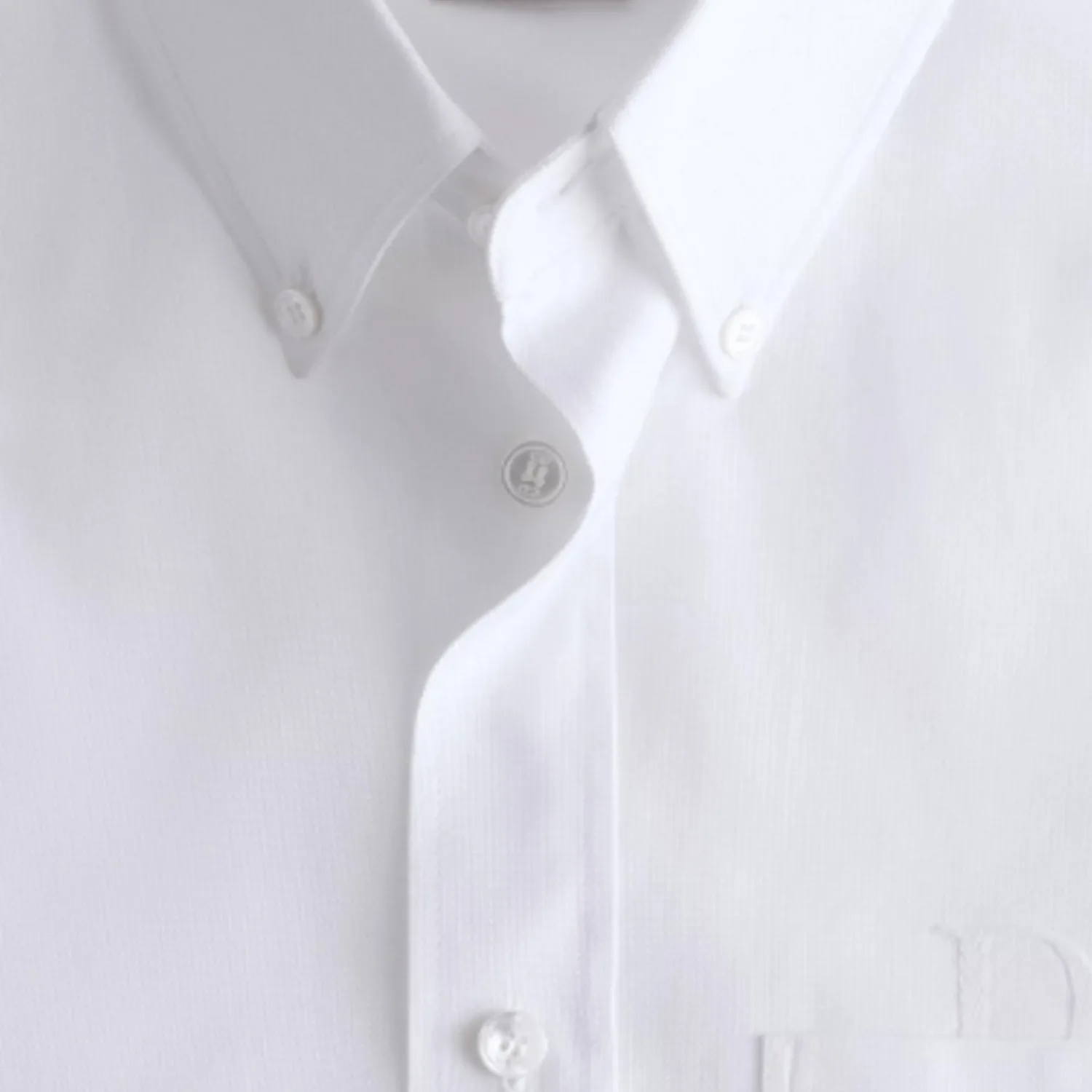 DIOR Рубашка мужская белая с лацканом Moderate — фото 4