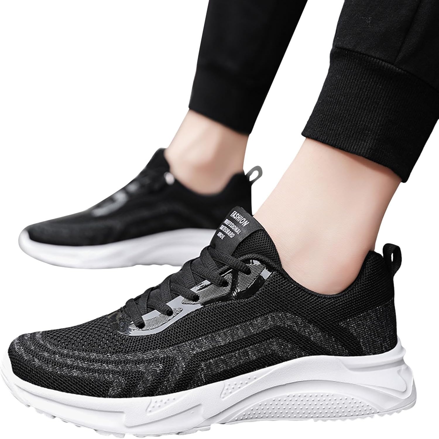 

Мужские модные кроссовки Hbeylia, повседневные, ультралегкие, удобные, дышащие, спортивные, для ходьбы и тренировок, с платформой и танкеткой, для бега, работы, тренажерного зала, тенниса и кросс-тренинга, черный