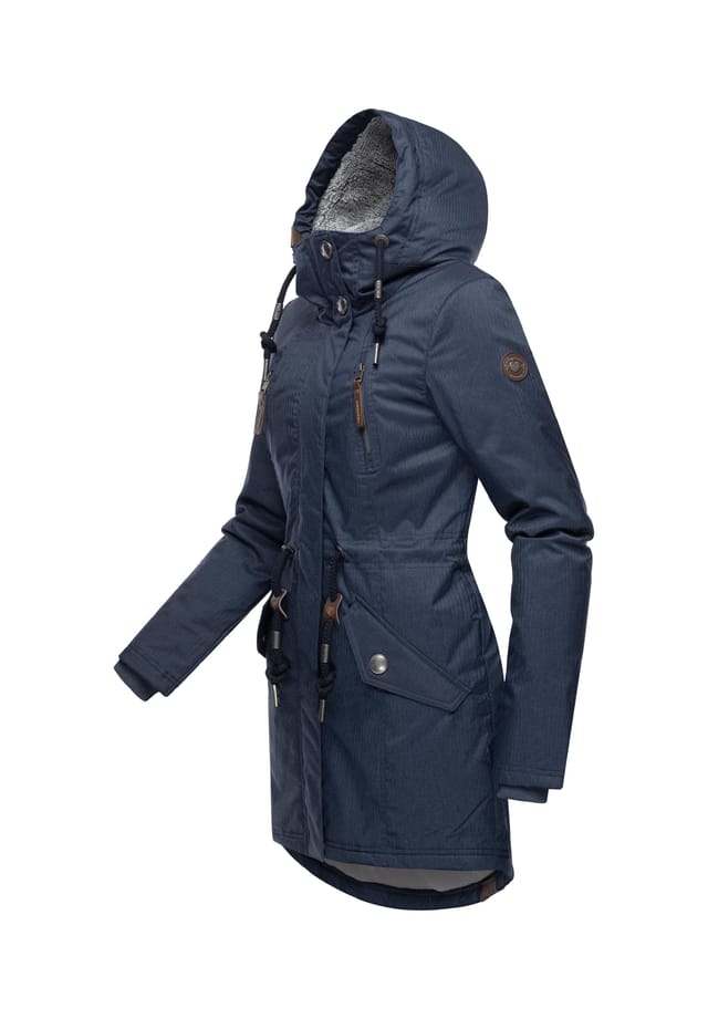 

Зимнее пальто Элси меланж Ragwear, синий