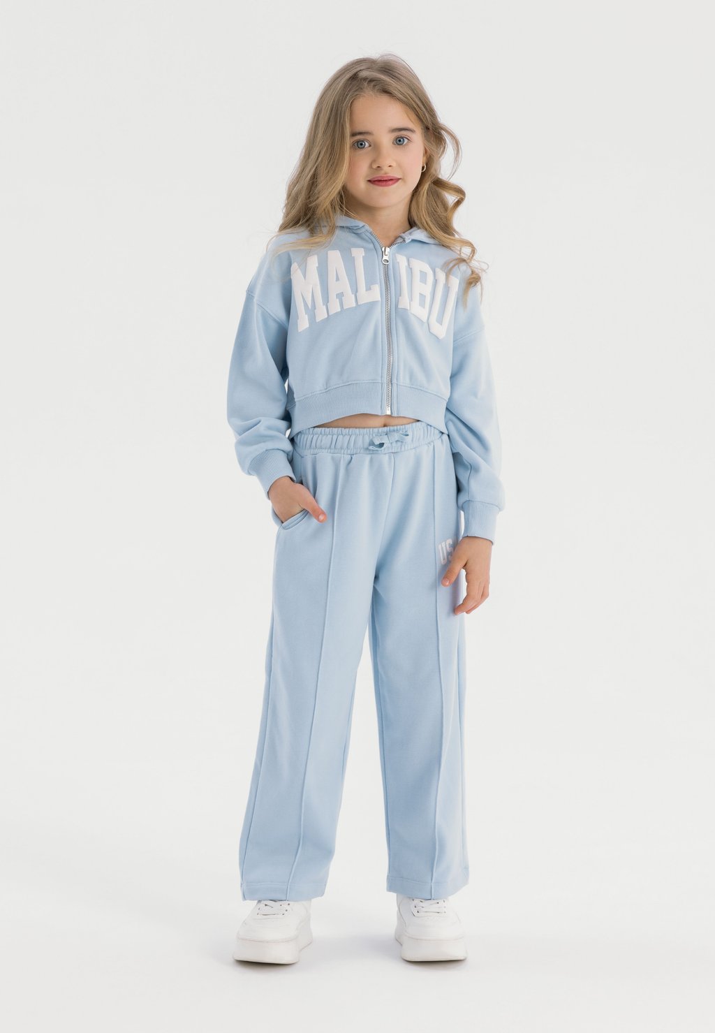

Толстовка на молнии CROPPED ZIP THROUGH AND WIDE LEG SET MINOTI, синий