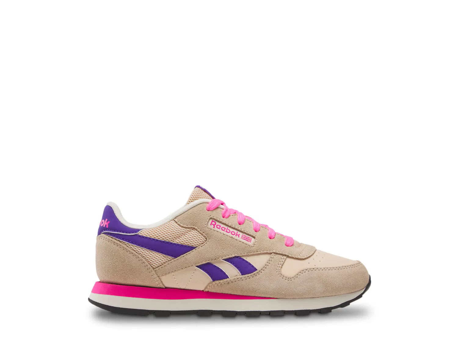 

Кроссовки Classic Leather Sneaker Reebok, бежевый/розовый