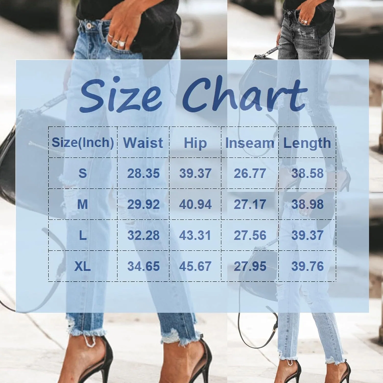 Джинсы обрезанные Western Ripped Distressed, Aa02-light Blue — фото 2