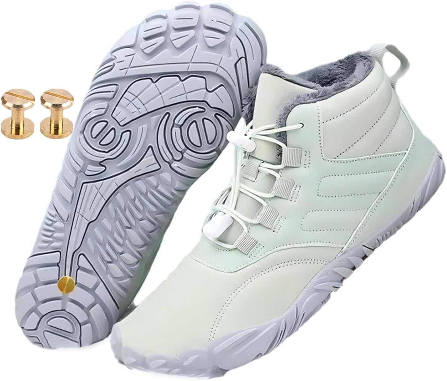 

Зимние заземляющие ботинки с медью, зимние комфортные походные обувь для женщин и мужчин, с прочными винтами из чистой меди Generic, зеленый