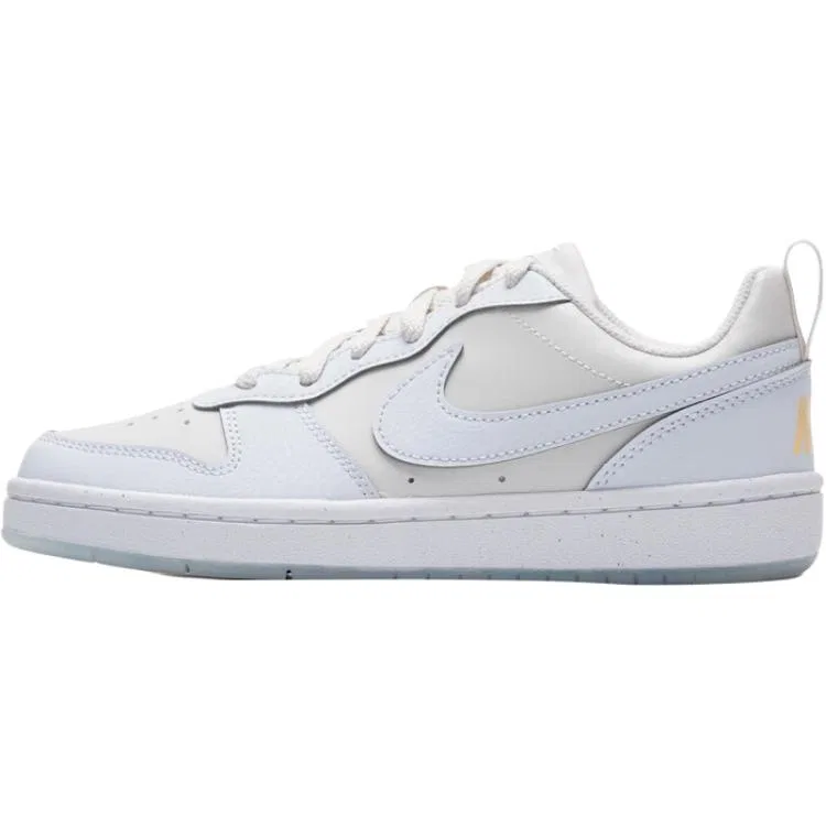 Кроссовки для скейтбординга низкие износостойкие дышащие White Blue Kids' Nike
