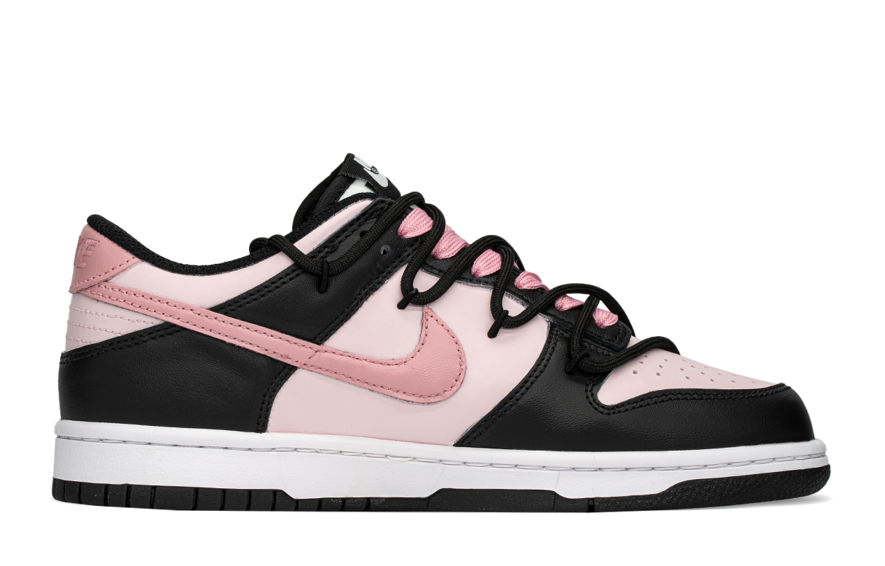 Nike Dunk Противоскользящие Износостойкие Низкие Детские Скейтбординговые Кроссовки Черные Розовые Подростковые — фото 2