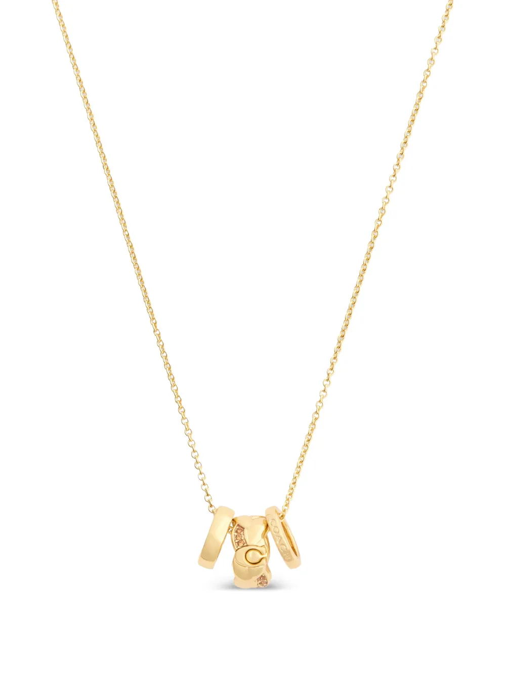 

Колье с подвеской-логотипом Coach, золотой