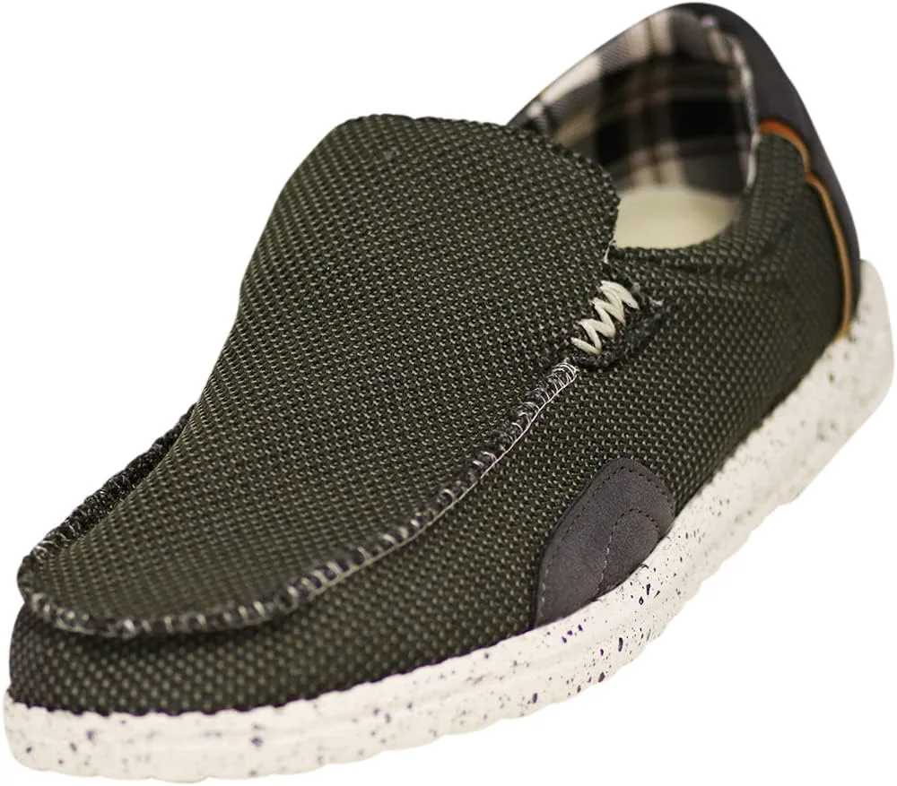 NORTY Серые мужские лоферы Chukka Low Ankle - повседневная обувь для мужчин - эластичные лоферы на шнуровке, оливковый — фото 4