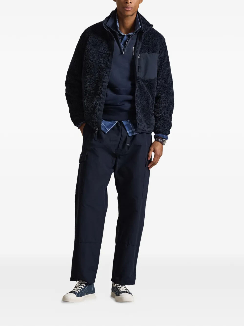 Легкая куртка с вышитым логотипом Polo Ralph Lauren, синий — фото 2