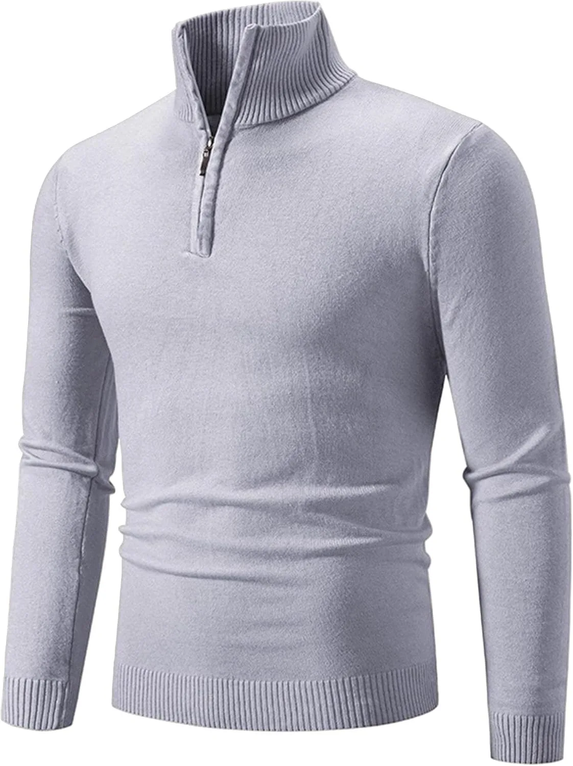 

Мужской свитер с молнией и воротником-стойкой SWJGLITTR