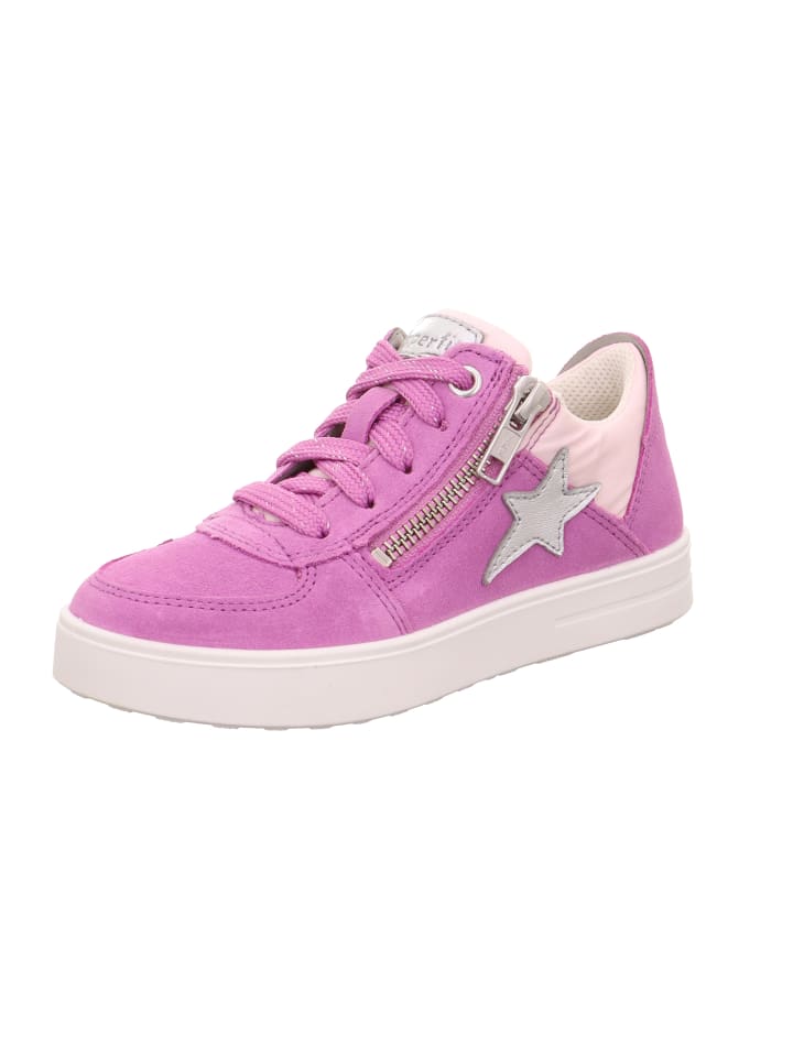 

Кроссовки на шнуровке superfit, цвет lila/rosa