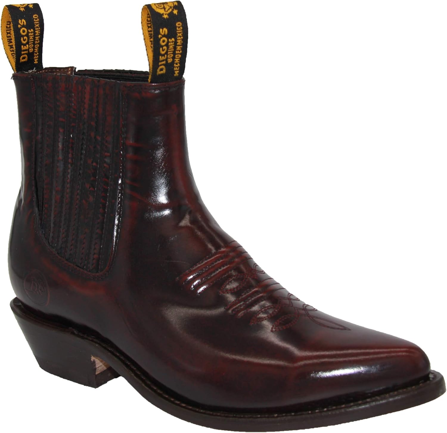 

Мужские короткие ковбойские ботинки Western из натуральной кожи The Western Shops, винный