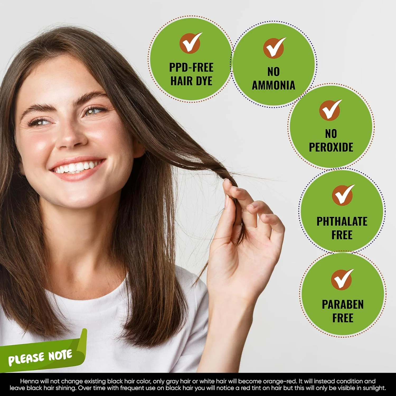 Натуральная хна для волос «Pure Natural Henna Powder» 500 г от Davis Finest Davis Finest, Reddish Brown — фото 4