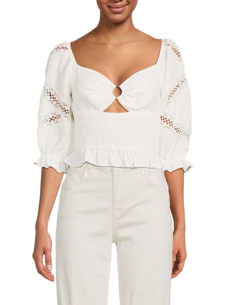 

Укороченный топ Nardene со сборками Cami Nyc, белый