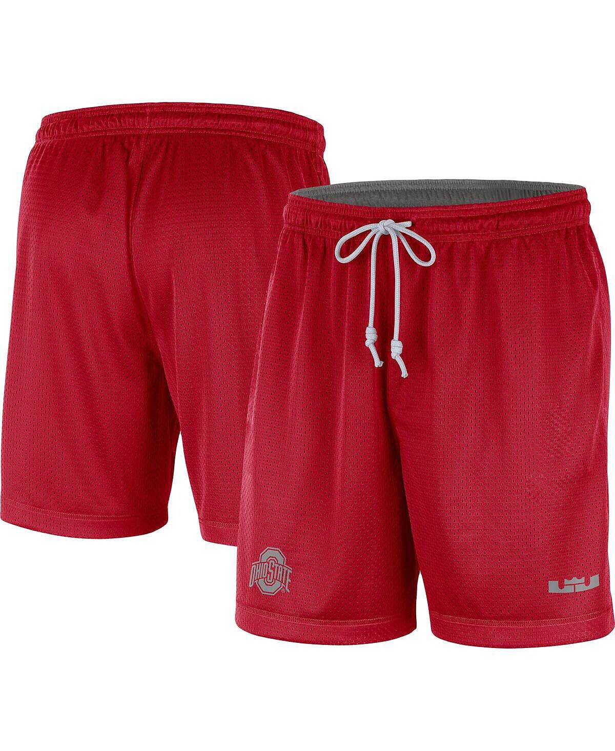 

Мужские двусторонние спортивные шорты Ohio State Buckeyes x LeBron James Scarlet, Grey Nike