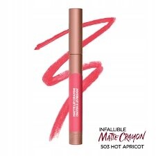 

L'Oreal Paris, Губная помада, матовый карандаш для губ, оттенок 503 Hot Apricot