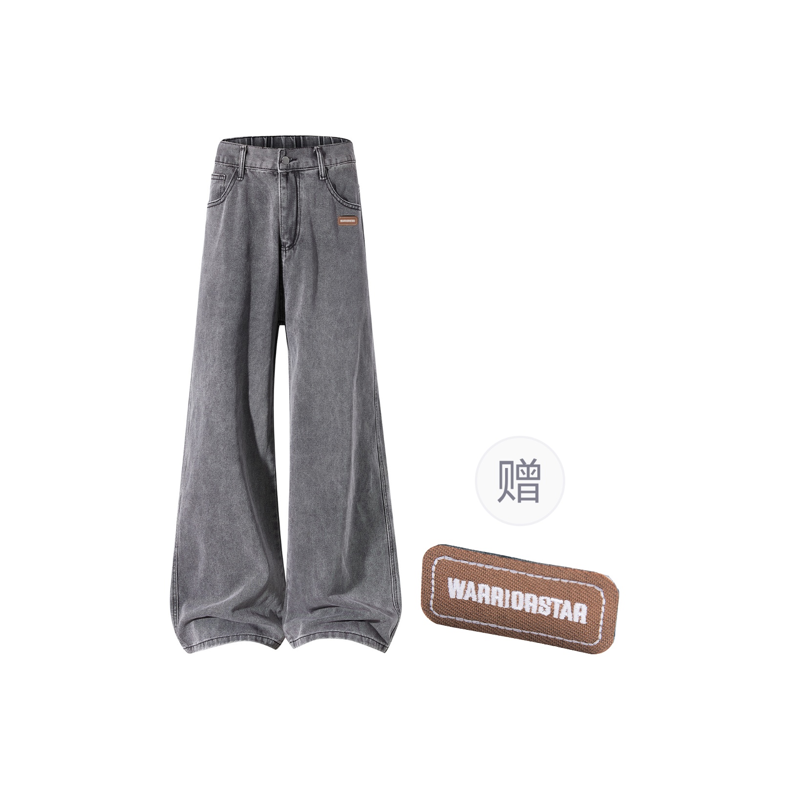 

Джинсы Unisex Moderate Straight Fit WARRIOR, smoke серый[free diy badge]