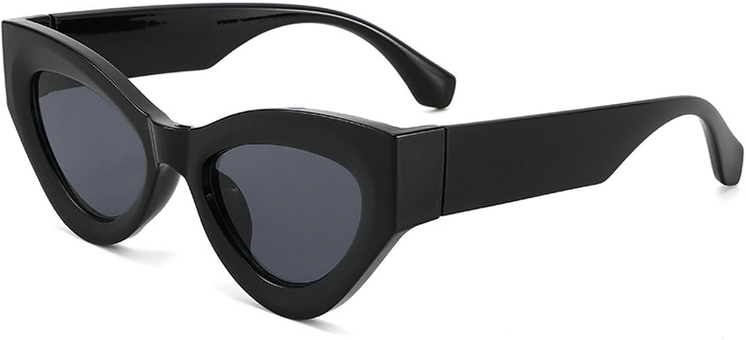 

Большие ретро-солнцезащитные очки «кошачий глаз» для женщин, модные градиентные очки с защитой от УФ-излучения UV400, стильные женские черные с синим оттенком mincl, C2