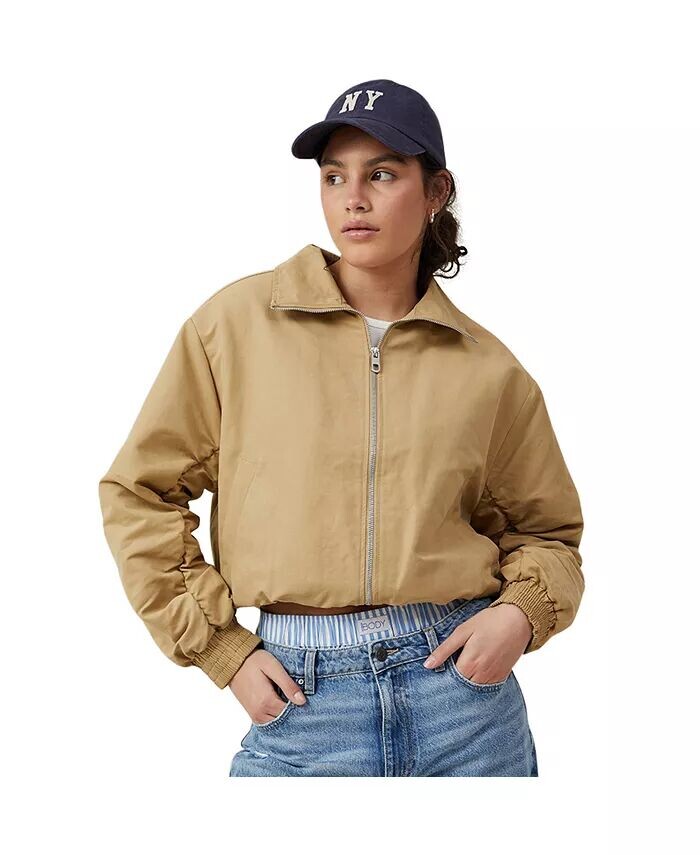 

Женская куртка-бомбер с воротником-стойкой Scout COTTON ON, коричневый/бежевый