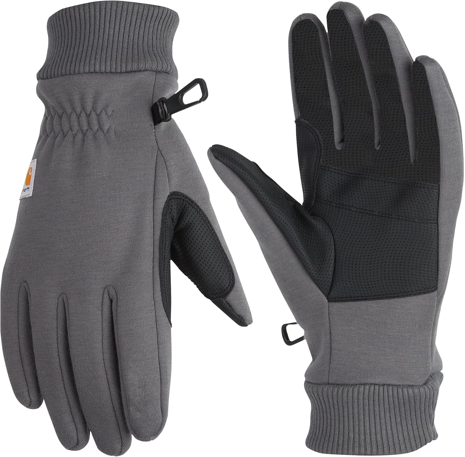 

Мужские перчатки Carhartt Wind Fighter с термоподкладкой, флисом и чувствительными к прикосновениям трикотажными манжетами, Gray